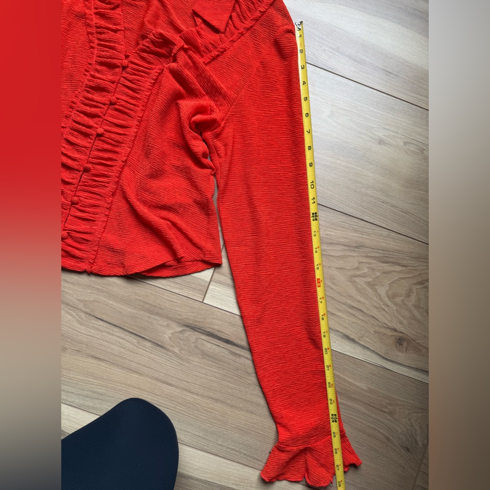 Anthropology orange red Women's Top - Picture 8 of 8